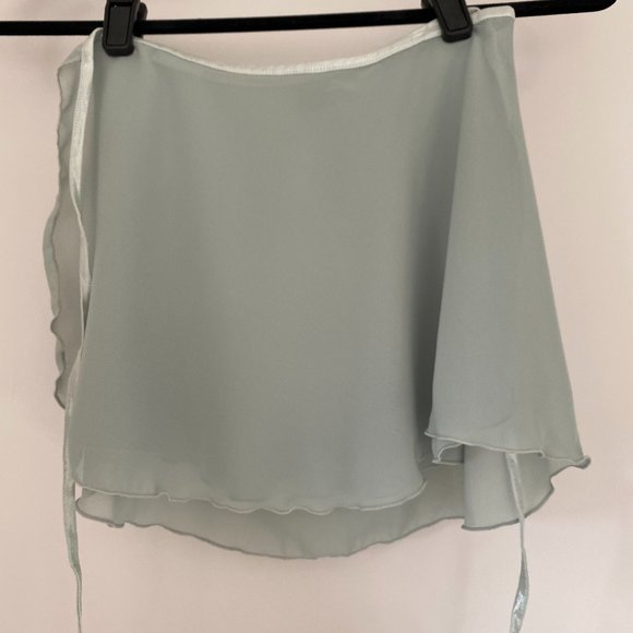 ❌ SOLD ❌ Ballet Wrap Skirt - Sea Green - Contoured Leg Line (SAB-Style) - Picture 1 of 4